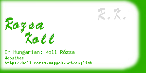 rozsa koll business card